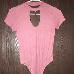 Persaya Mauve Pink Bodysuit with Charm